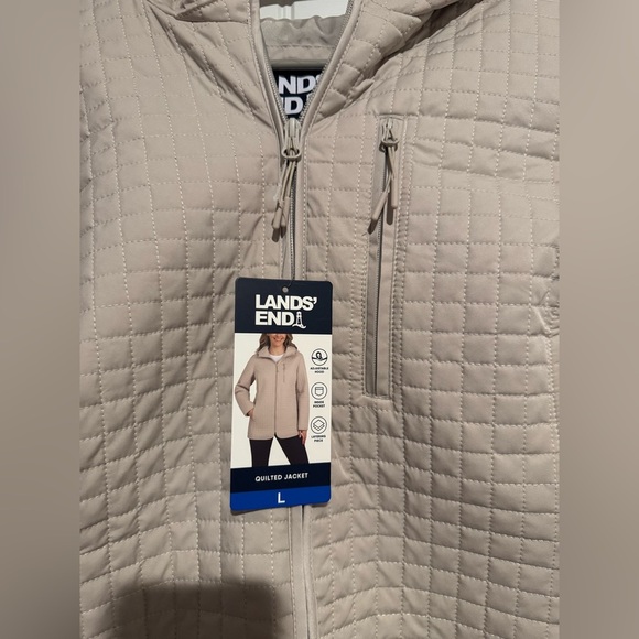Lands’ End Women’s Quilted Jacket – Tan – Size Large – Brand New with Tags - Picture 10 of 10